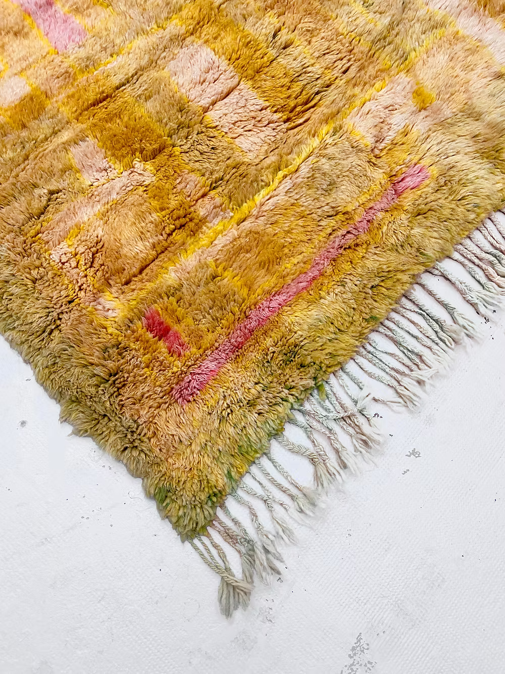 Saffron Sunset Shaggy - Custom - Made Azilal Wool Rug