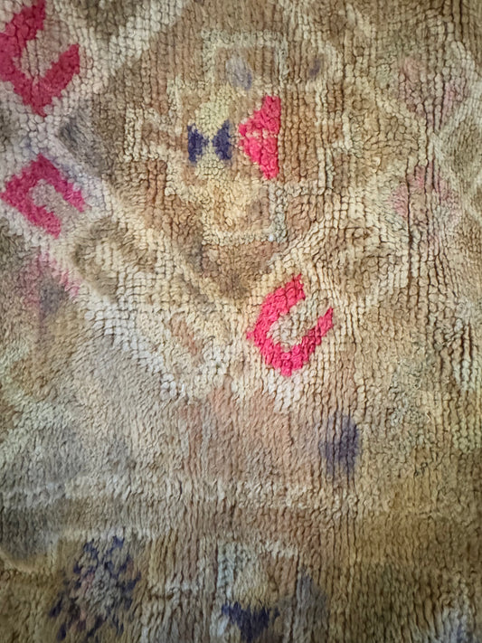 Dusty Diamond Vintage Berber Pouf