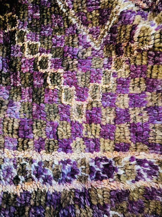 "Midnight Orchid" Upcycled Vintage Berber Pouf