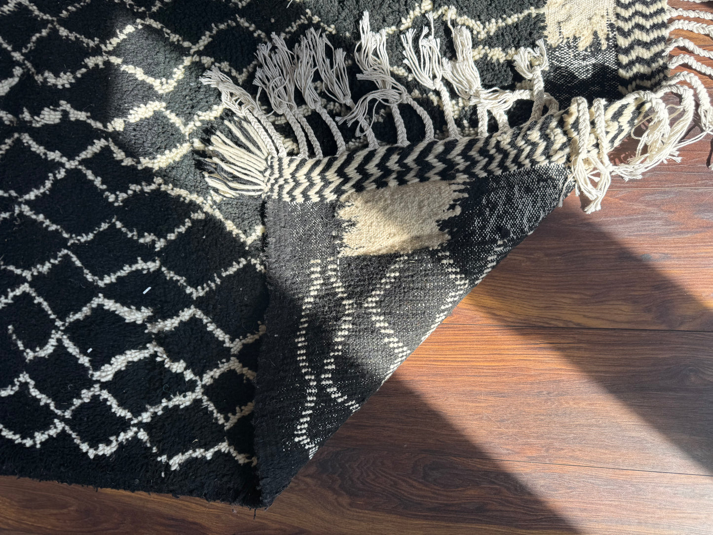 Midnight Cascade – Handmade Azilal Wool Rug