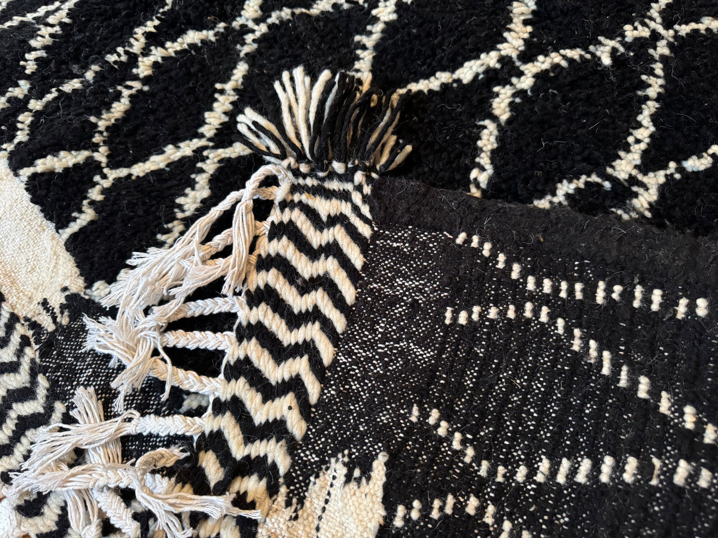 Midnight Cascade – Handmade Azilal Wool Rug
