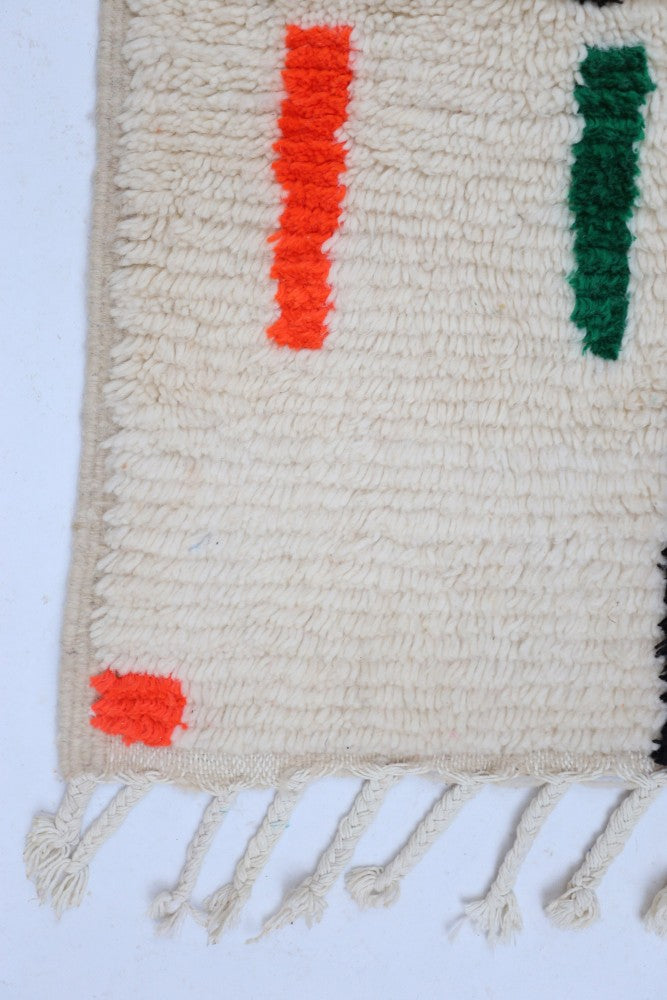 Joyful Collection – Colorful Moroccan Azilal Wool Rug 235 x 173 cm