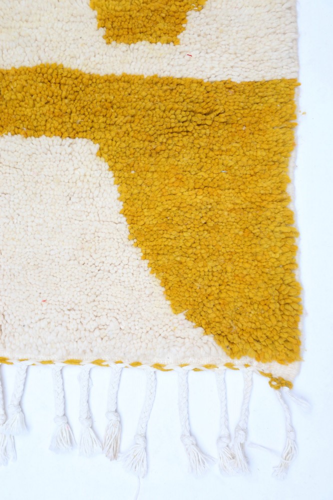Mustard Geometric Azilal Wool Rug 266 x 149cm