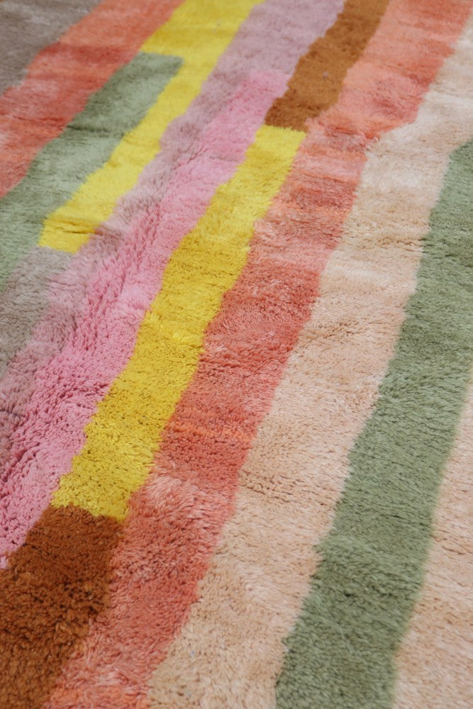 Autumn Vibes Abstract Moroccan Wool Rug 220 x 158 cm