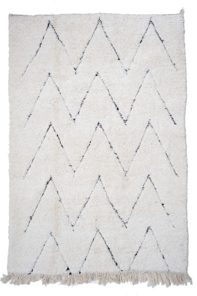 Zigzag Rhythm – Custom Made Beni Ourain Wool Rug