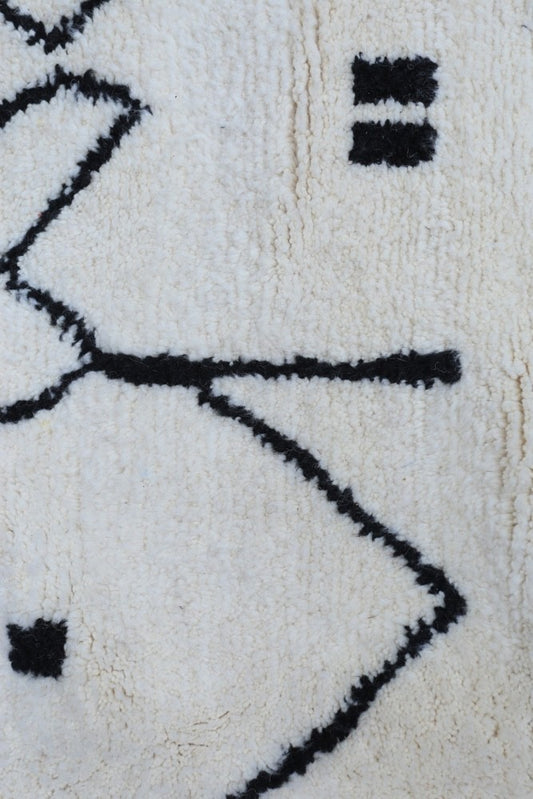 Ink Blot Rhythm – Custom-Made Beni Ourain Wool Rug