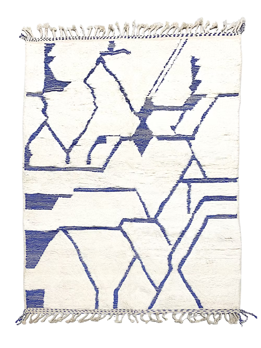 Beni Ouarain Blue Line Rug 308cm x 194cm