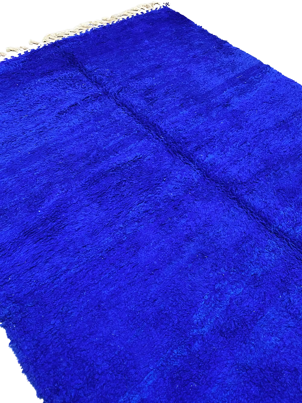 Majorelle Blue Beni Ourain Rug – Handwoven Moroccan Wool Masterpiece 340x247cm
