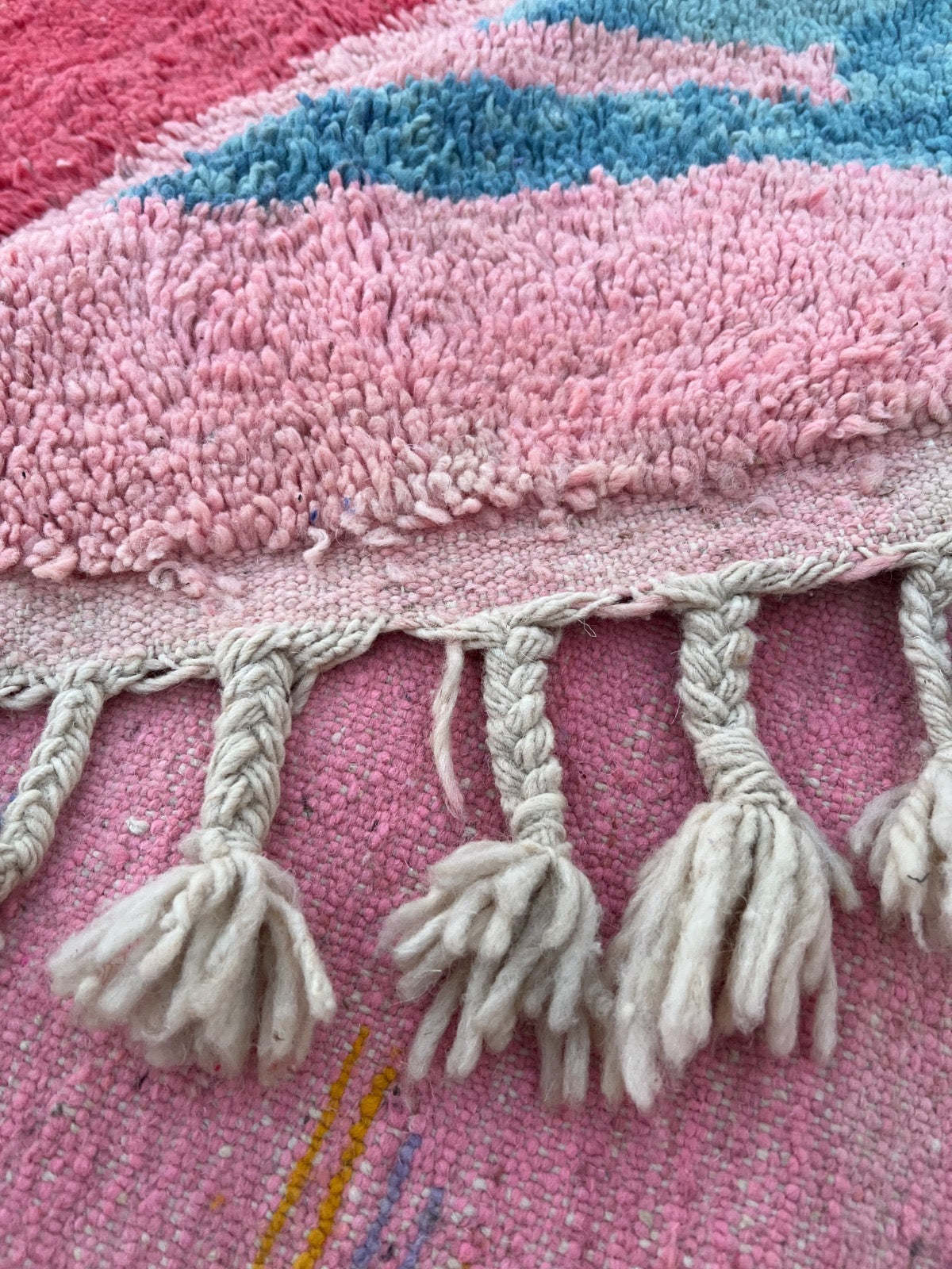 Mauve Authentic Boujad Moroccan Wool Rug 250x150