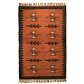 Ottoman Kilim Rug Wool and Jute Izmir Pattern