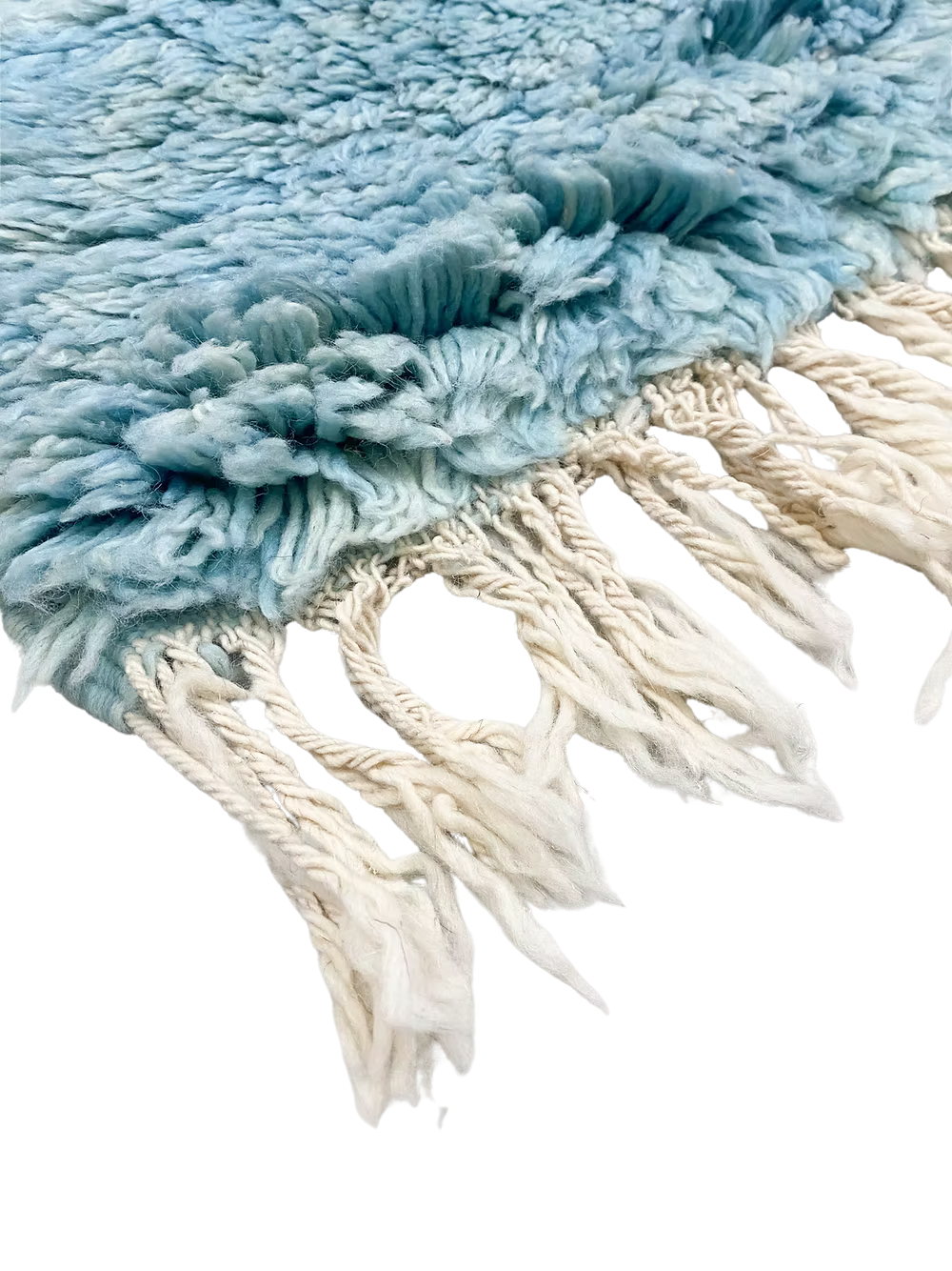 Dreamy Blue Beni Ourain  Moroccan Wool Rug 304x212cm