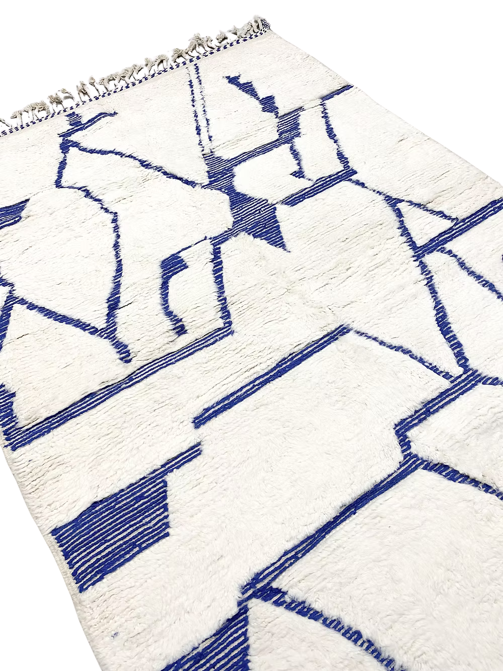 Beni Ouarain Blue Line Rug 308cm x 194cm