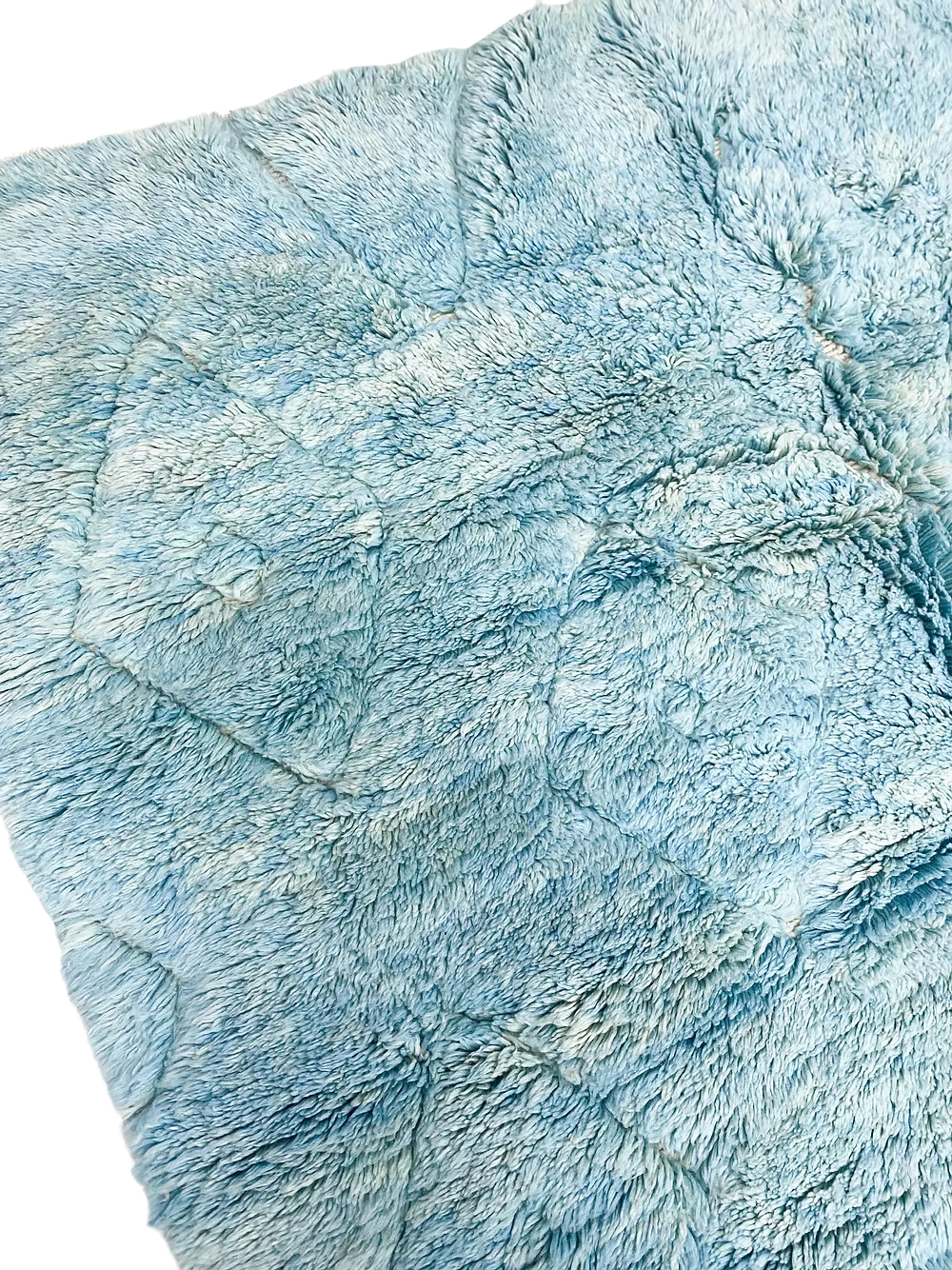 Dreamy Blue Beni Ourain  Moroccan Wool Rug 304x212cm