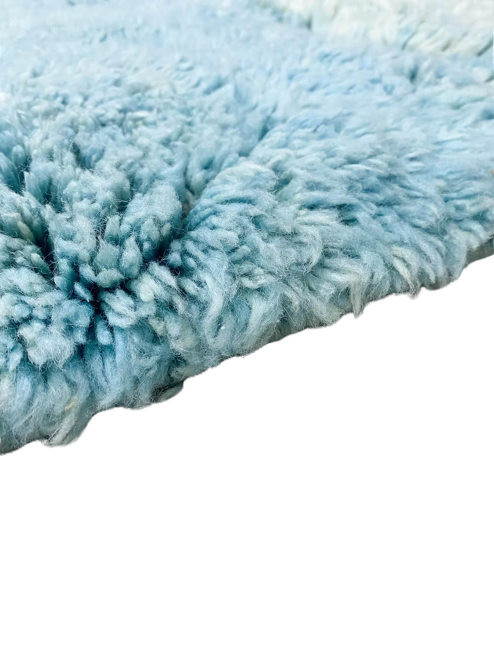 Dreamy Blue Beni Ourain  Moroccan Wool Rug 304x212cm