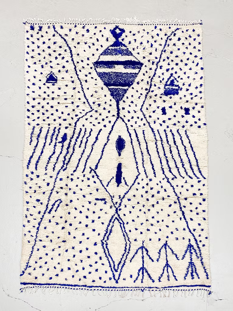 Made to Measure  Azilal  Rug - Electric Blue Dots