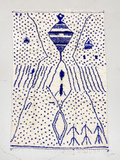 Made to Measure  Azilal  Rug - Electric Blue Dots