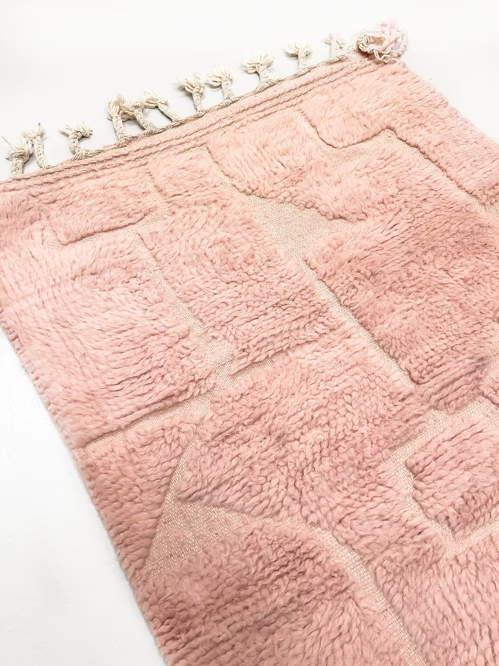 The Dusty Rose Heritage Beni Ourain Statement – Custom Made Beni Ourain Wool Rug