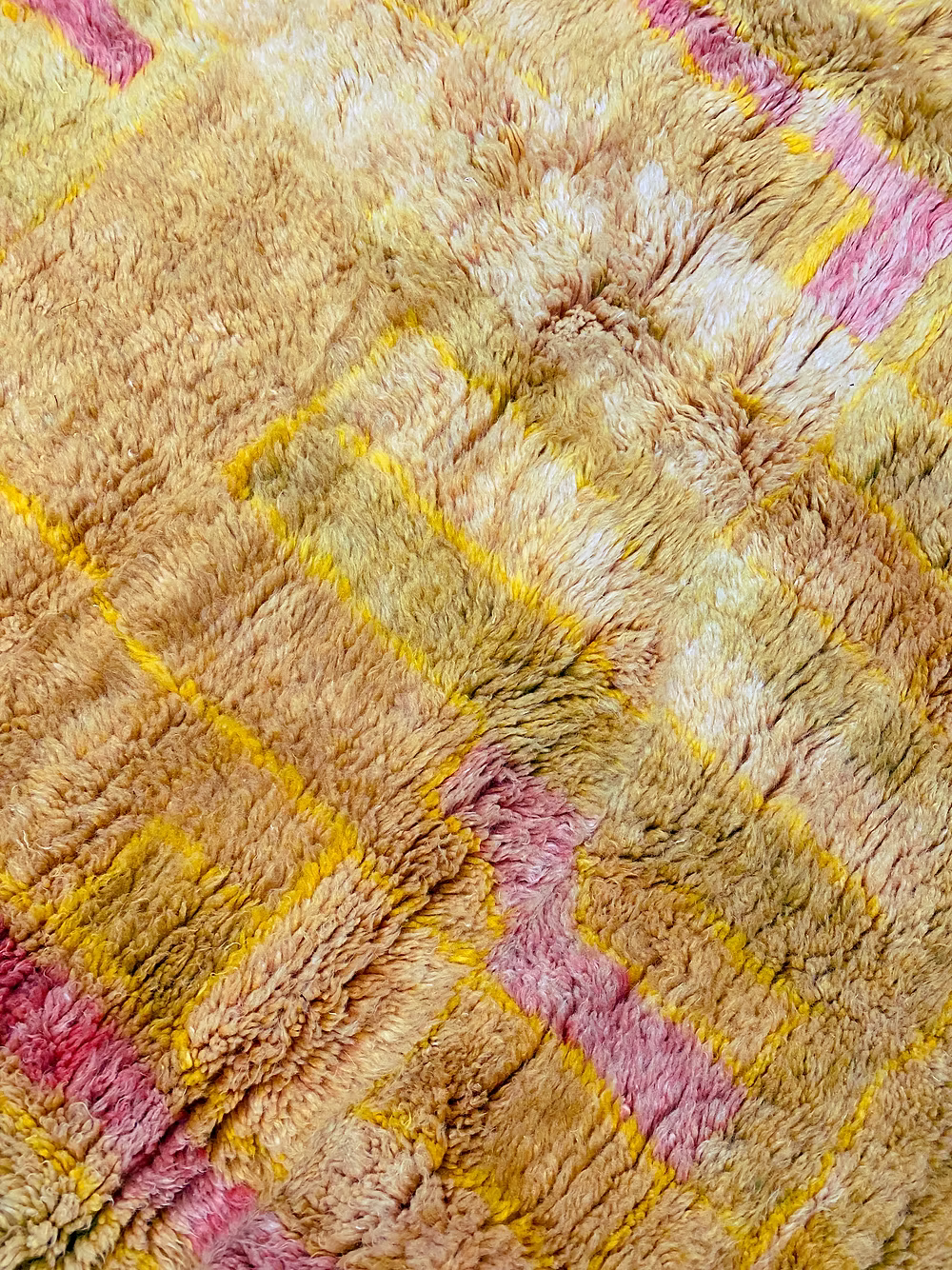 Saffron Sunset Shaggy - Custom - Made Azilal Wool Rug