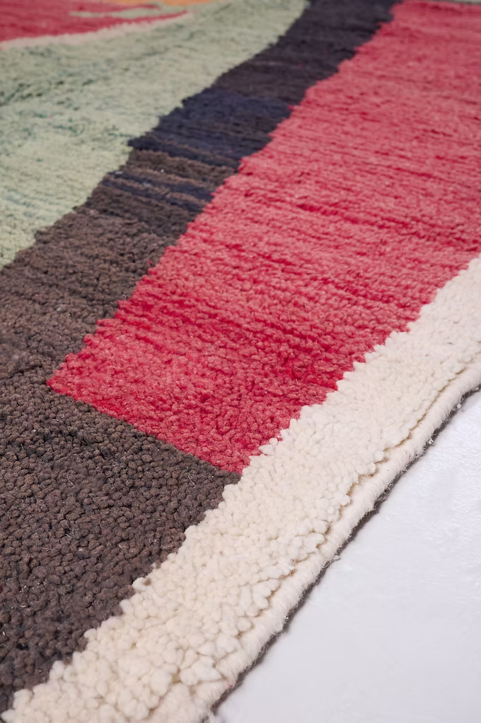 Made to Measure  Boujad  Rug - Pistachio & Raspberry