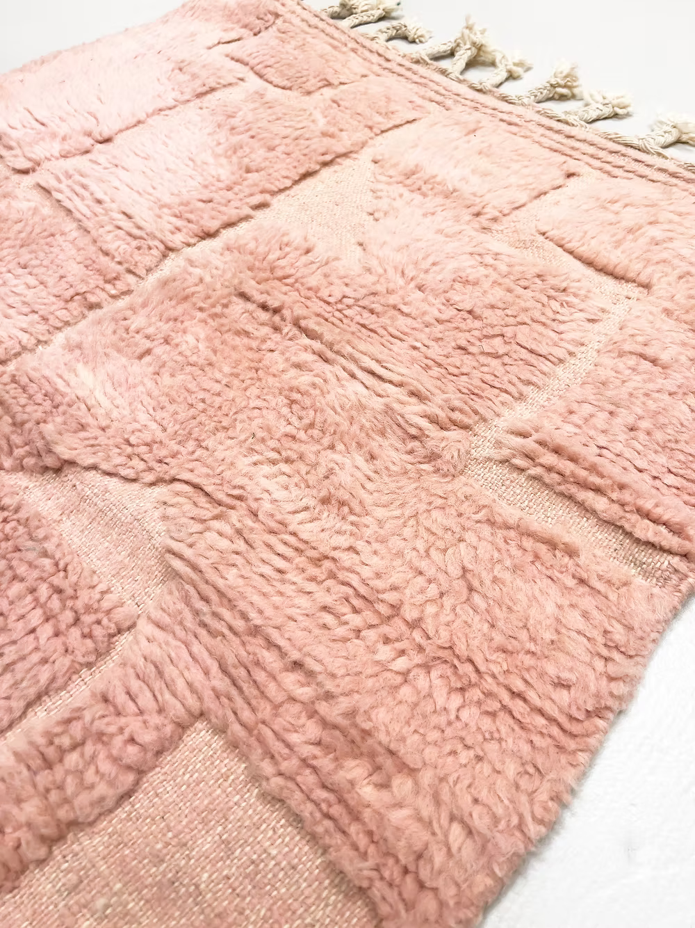 The Dusty Rose Heritage Beni Ourain Statement – Custom Made Beni Ourain Wool Rug