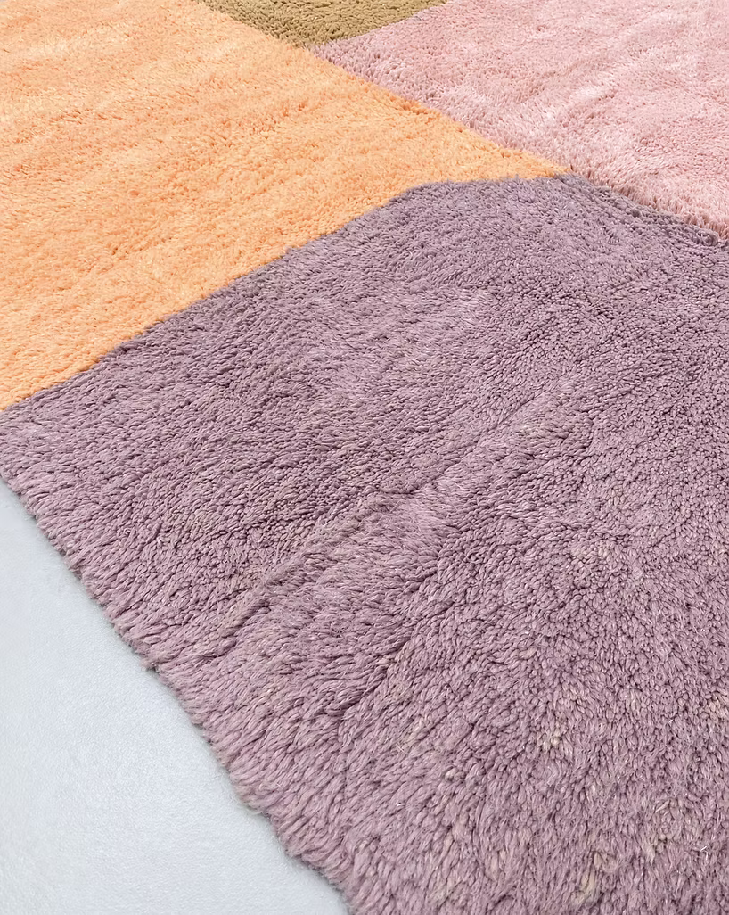 Made to Measure Beni Ourain Rug - Mauve Blocks