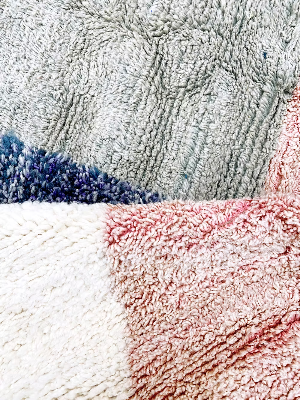 The Cobalt Abstraction  Custom-Made Azilal Wool Rug