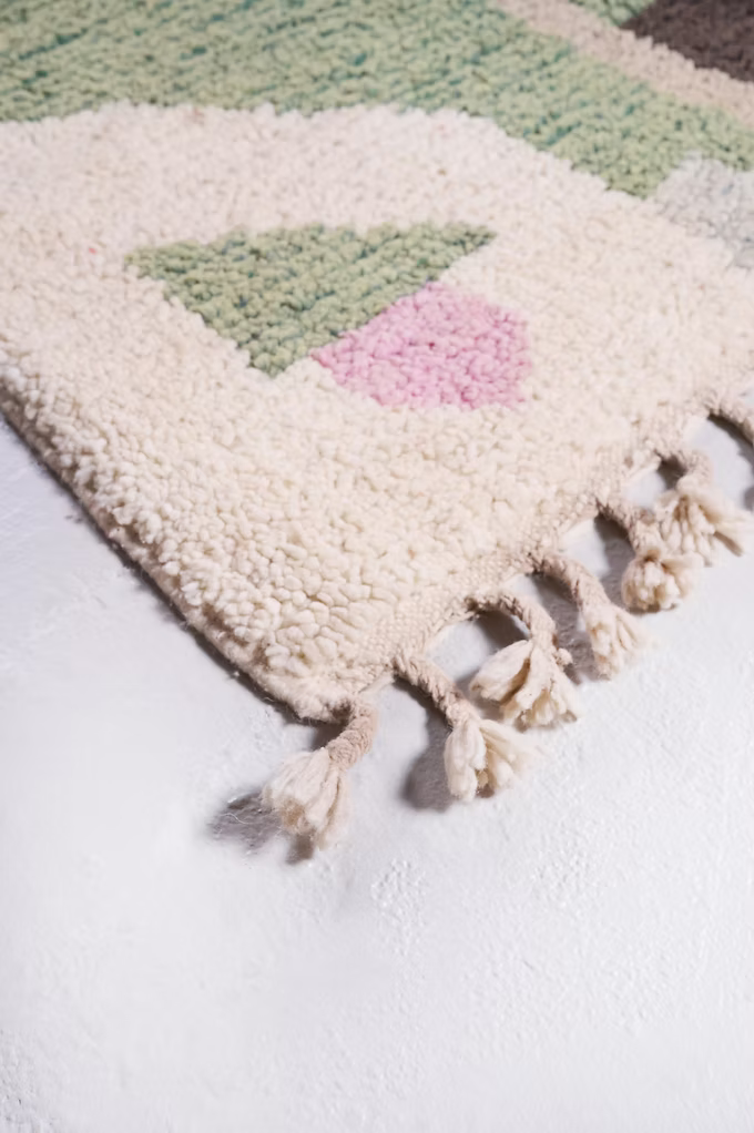 Made to Measure  Boujad  Rug - Pistachio & Raspberry