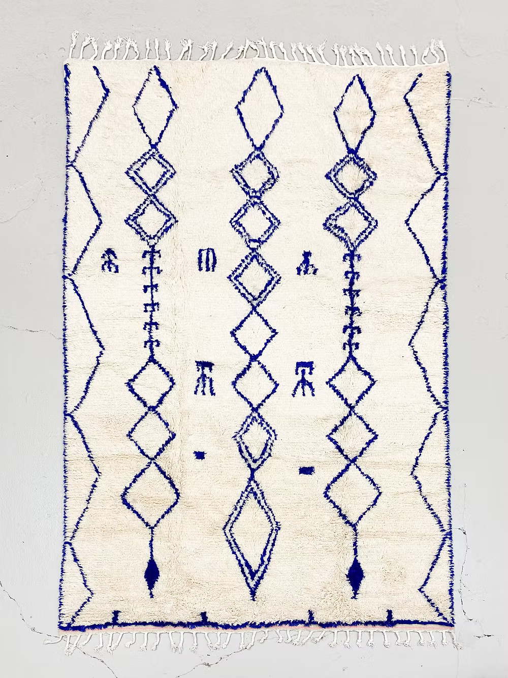 The High-Atlas Glyph Beni Ourain Collector’s Rug – Custom Made Beni Ourain Wool Rug