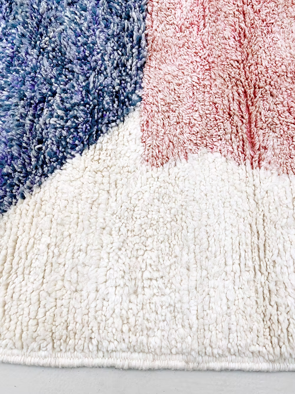 The Cobalt Abstraction  Custom-Made Azilal Wool Rug