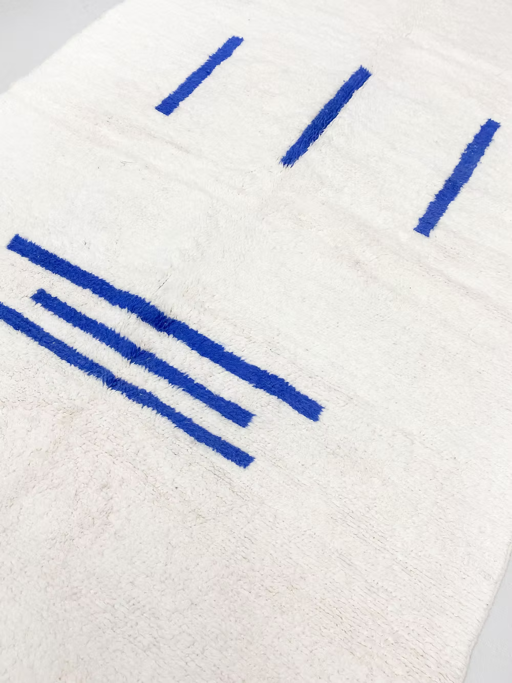 The Minimalist Cipher Beni Ourain Abstract Rug– Custom Made Beni Ourain Wool Rug