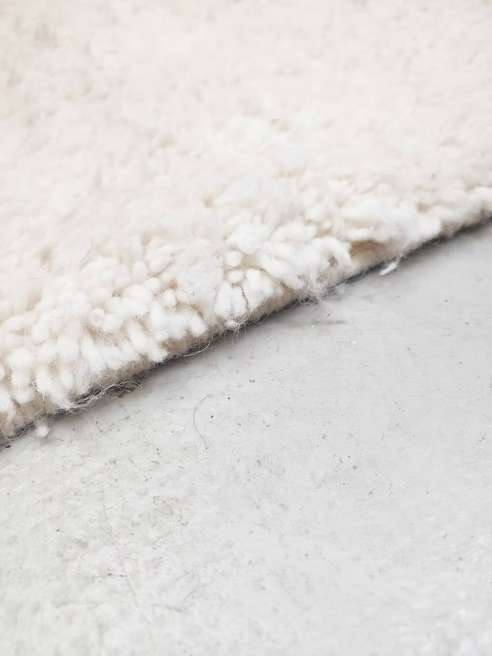 Minimalist Cobalt Stripe Custom-Made Beni Ourain Wool Rug