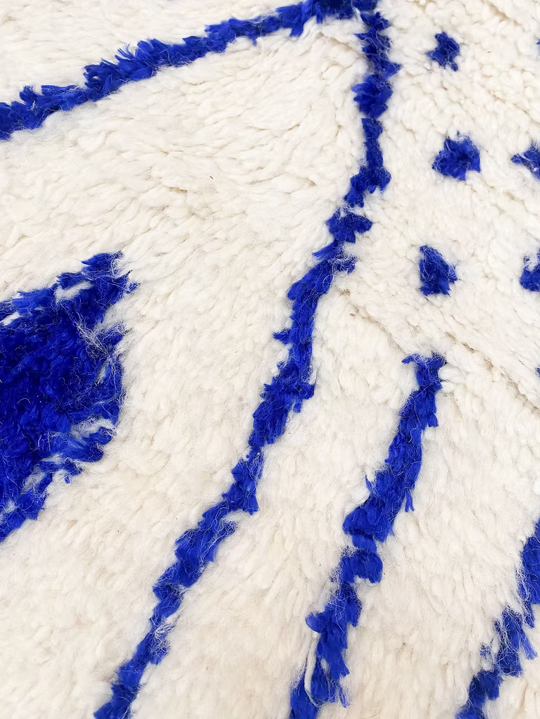 Made to Measure  Azilal  Rug - Electric Blue Dots