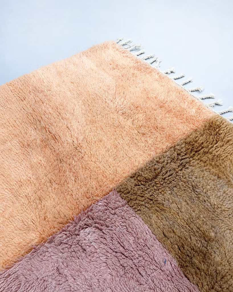 Made to Measure Beni Ourain Rug - Mauve Blocks