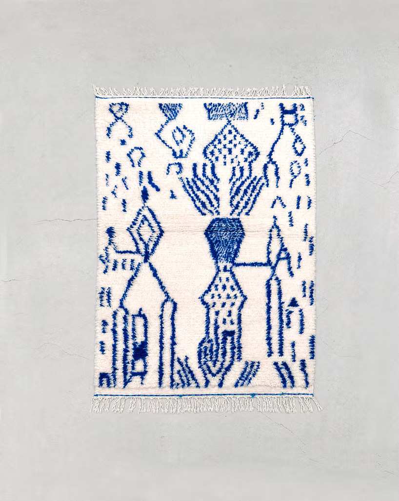 Made to Measure  Azilal  Rug - Cobalt Lines