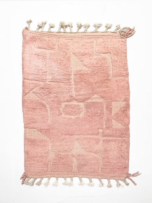 The Dusty Rose Heritage Beni Ourain Statement – Custom Made Beni Ourain Wool Rug
