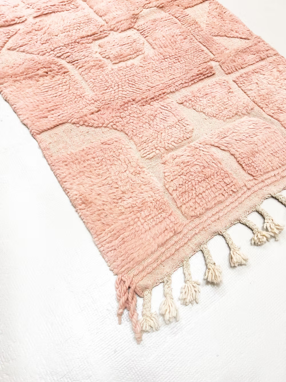 The Dusty Rose Heritage Beni Ourain Statement – Custom Made Beni Ourain Wool Rug