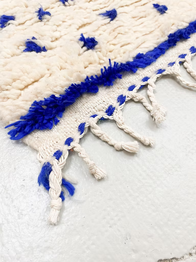 Made to Measure  Azilal  Rug - Electric Blue Dots