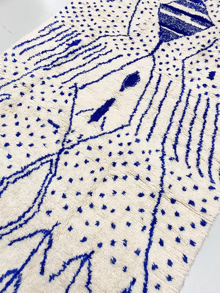Made to Measure  Azilal  Rug - Electric Blue Dots