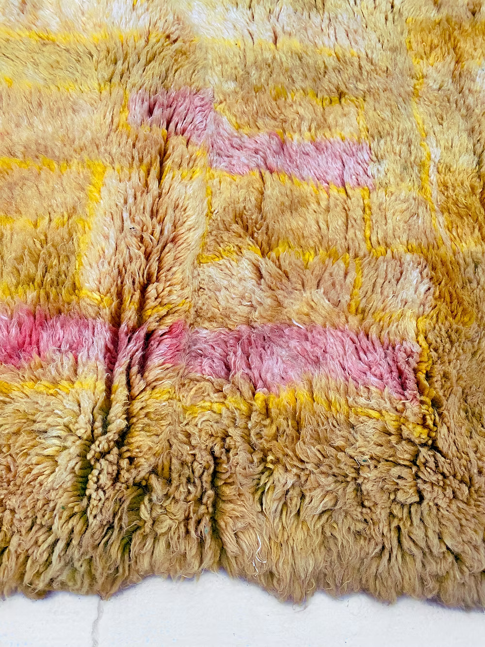 Saffron Sunset Shaggy - Custom - Made Azilal Wool Rug