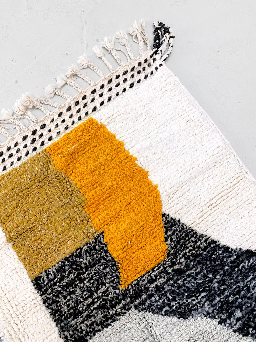 The Cobalt Abstraction  Custom-Made Azilal Wool Rug