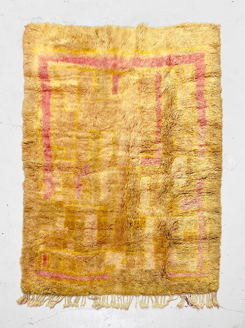 Saffron Sunset Shaggy - Custom - Made Azilal Wool Rug