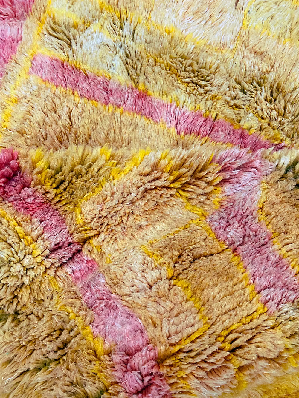 Saffron Sunset Shaggy - Custom - Made Azilal Wool Rug