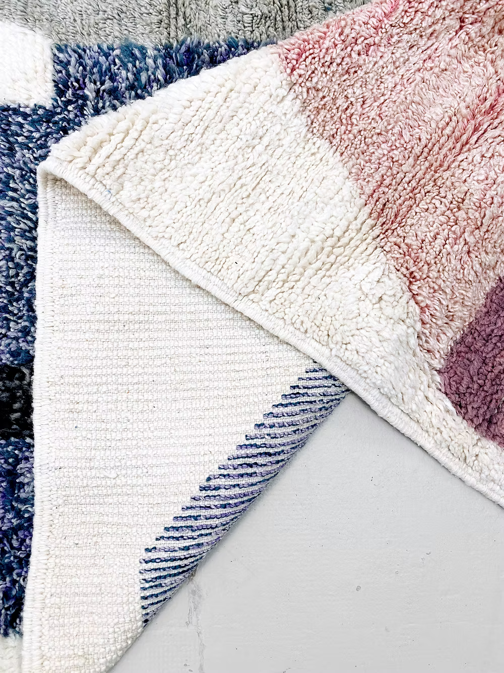 The Cobalt Abstraction  Custom-Made Azilal Wool Rug