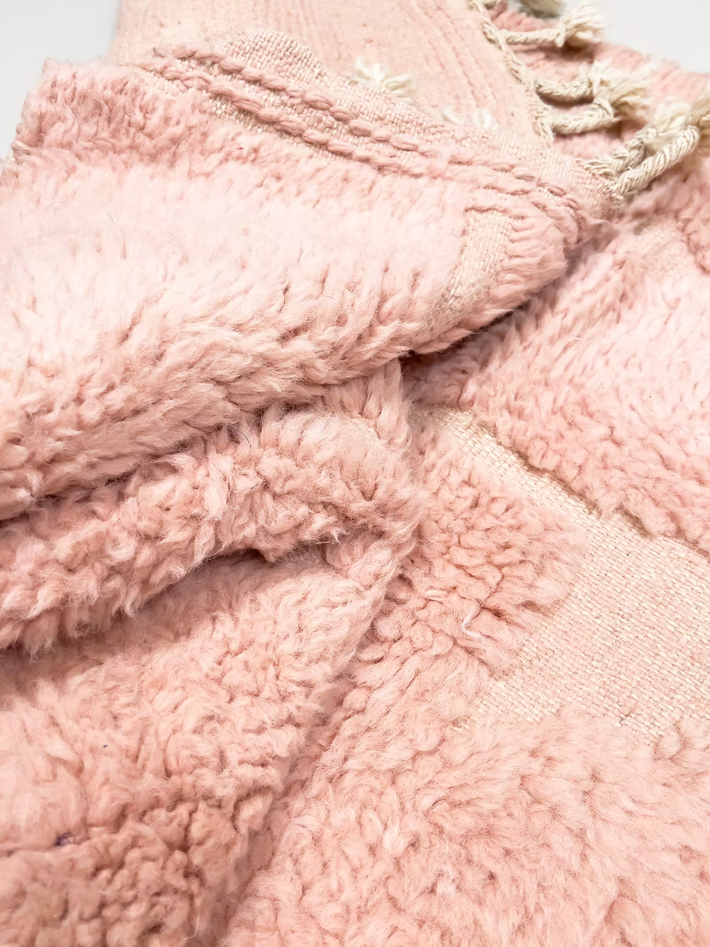 The Dusty Rose Heritage Beni Ourain Statement – Custom Made Beni Ourain Wool Rug