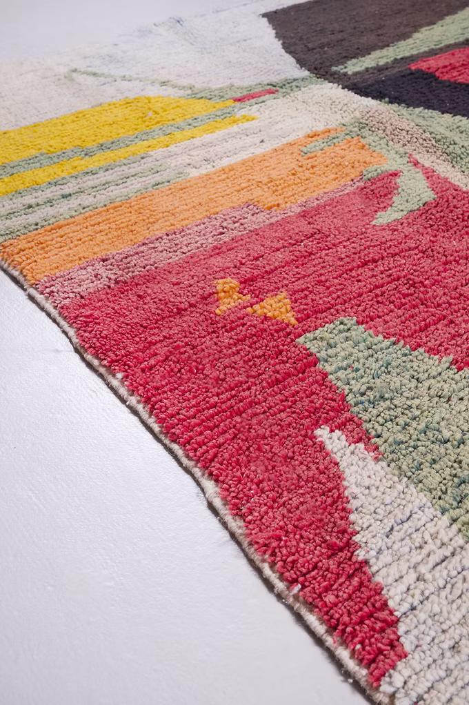Made to Measure  Boujad  Rug - Pistachio & Raspberry
