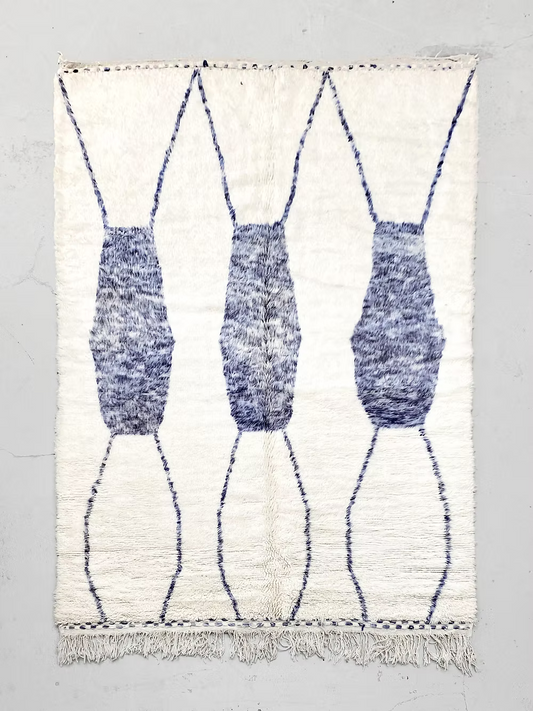 The Abstract Totem Beni Ourain Sculpture Rug – Custom  Made Beni Ourain Wool Rug