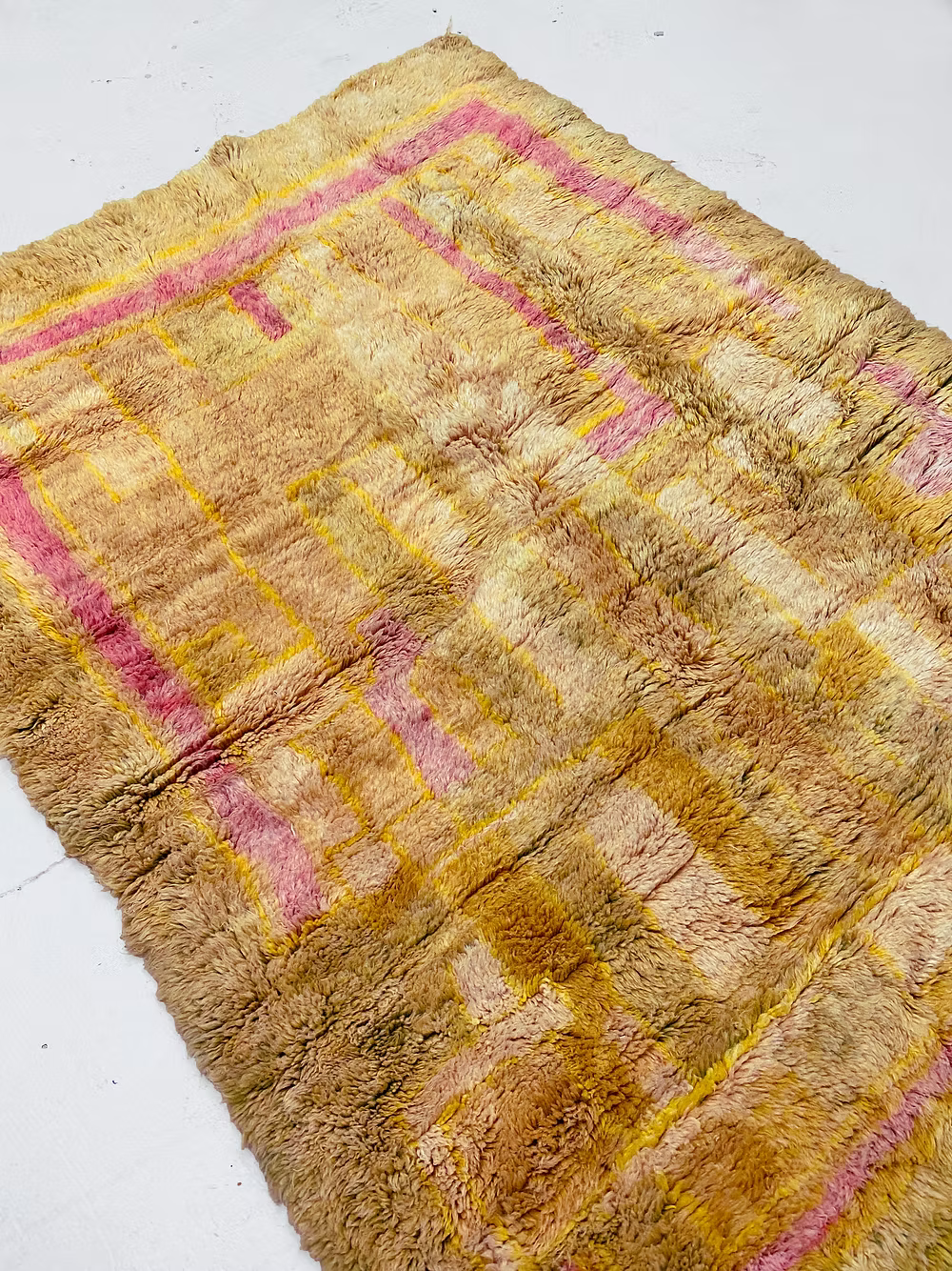 Saffron Sunset Shaggy - Custom - Made Azilal Wool Rug