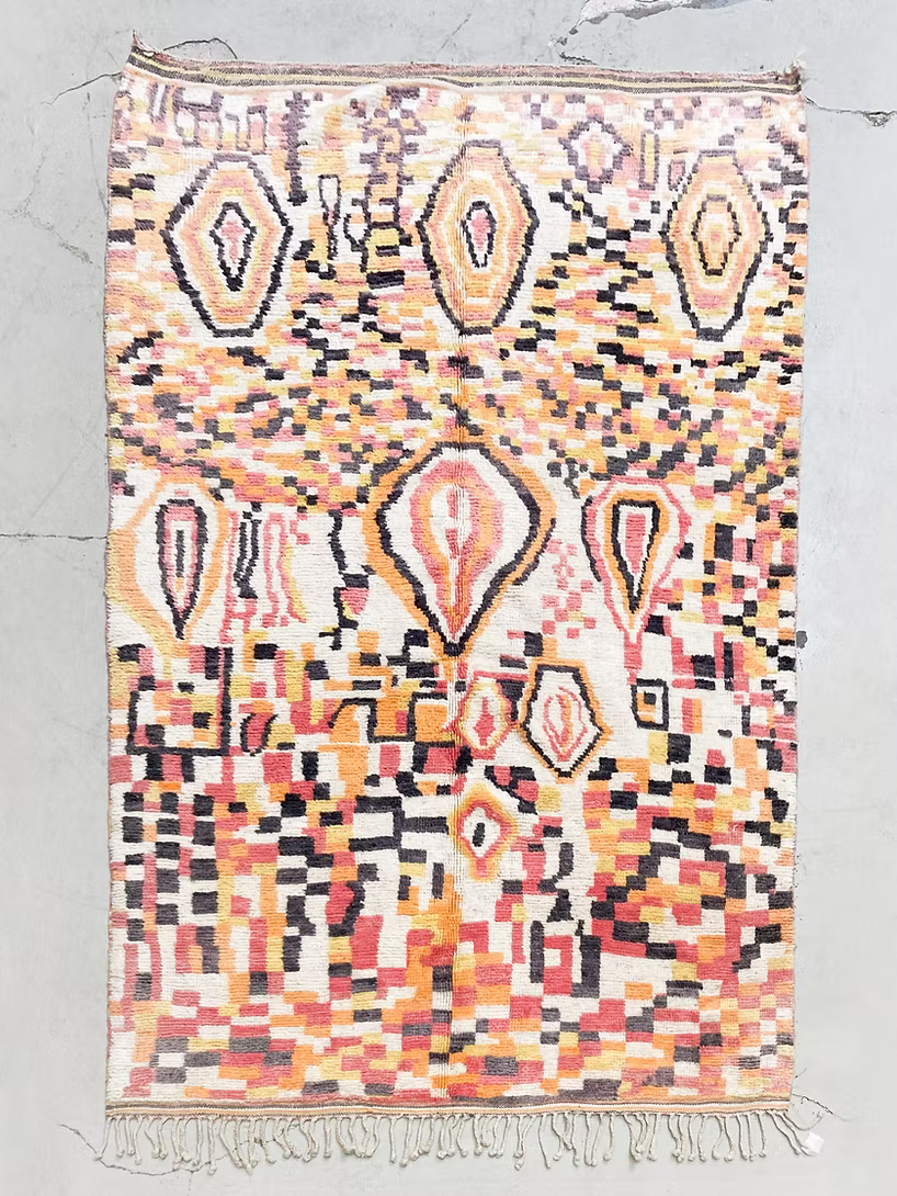Made to Measure  Boujad  Rug - Peach Mosaic