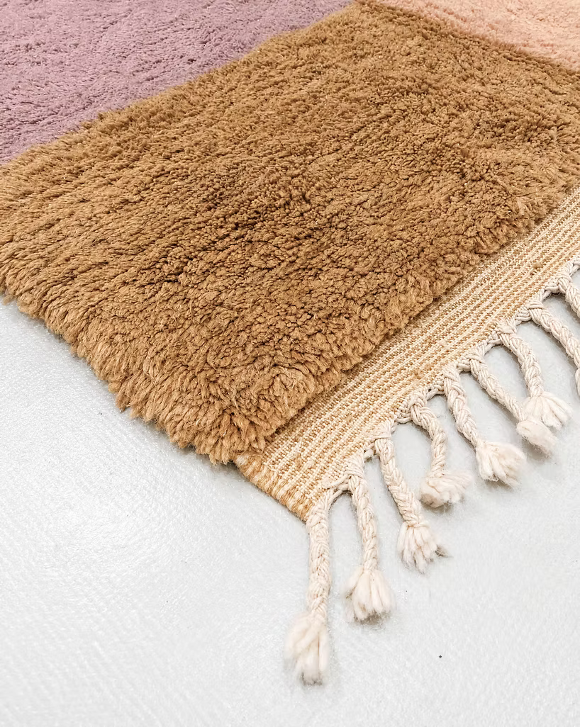 Made to Measure Beni Ourain Rug - Mauve Blocks