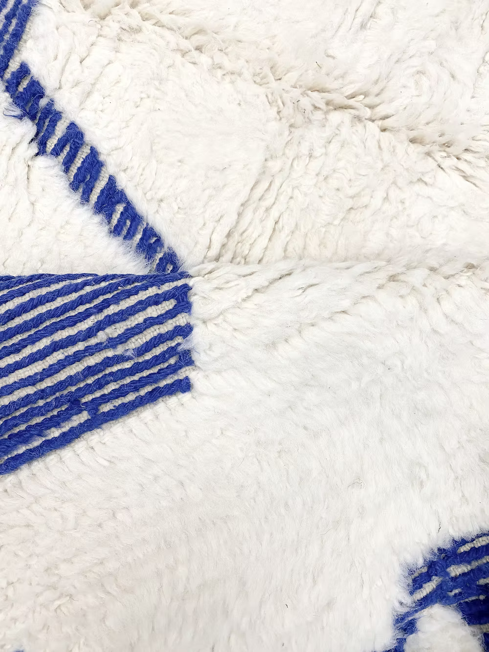 The Azure Modernist Beni Ourain Masterpiece – Custom Made Beni Ourain Wool Rug